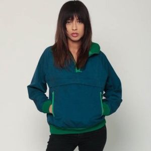 Vintage 80s Color Block Half Zip Windbreaker (S/M)